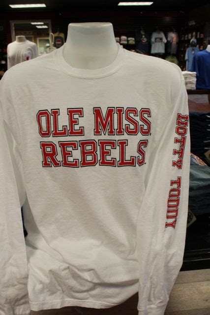 Ole Miss Rebels Long Sleeve Hotty Toddy On The Sleeve Comfort Color White 28 95 Ole Miss