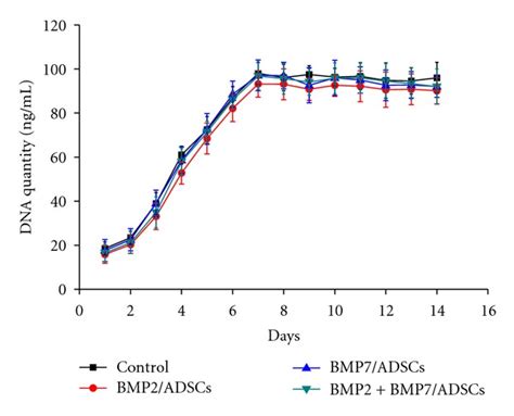 The Proliferation Curves Of Control Group Bmp2 Adscs Group Bmp7 Adscs Download Scientific