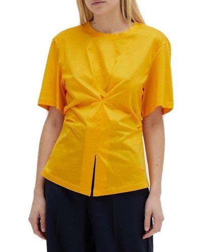 Yellow Erika Cavallini Semi Couture Tops For Women Lyst