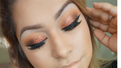 Rose Gold Glitter Makeup Youtube