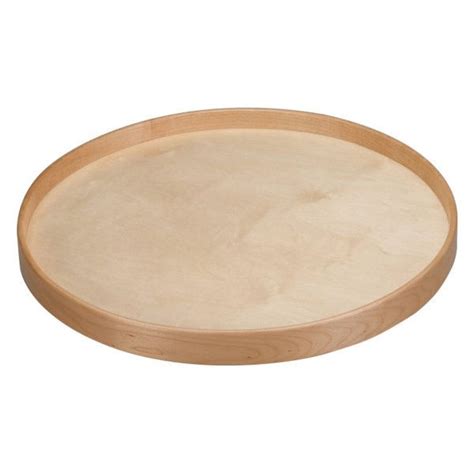 Natural Wood Full Circle Lazy Susan For Corner Base Cabinets With