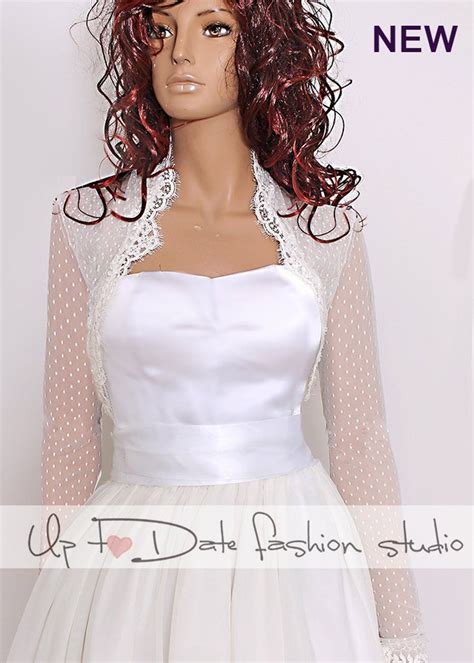 Wedding Tulle Bolero Polka Dot Stretchy Tulle Bridal Jacket Etsy