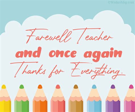 100 Farewell Quotes And Messages For Teacher Wishesmsg