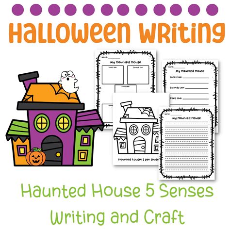 Halloween Writing Craft Haunted House 5 Senses Writing Project Classful