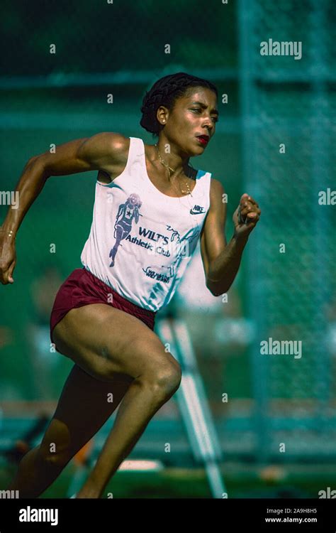 Florence Griffith Joyner Competing At The 1982 Usa Outdoor Track And