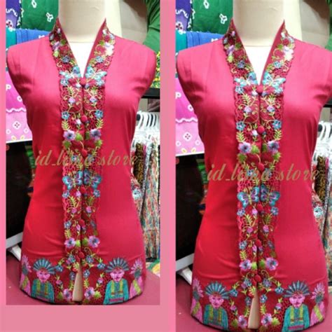 Jual Atasan Kebaya Encim Motif Ondel Kebaya Adat Kebaya Tradisional