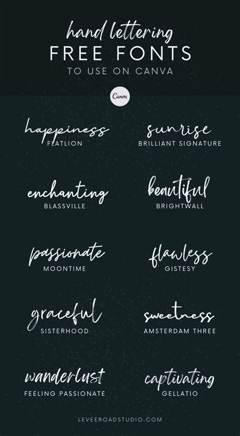 Free Cursive Canva Fonts For Design Cursive Letters Font Aesthetic