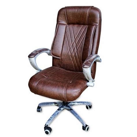 High Back Brown Revolving Leather Office Chairs At Rs 7500 In Palakkad