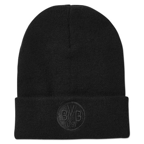 Borussia Dortmund Beanie Logo All Black Official Borussia Dortmund Shop