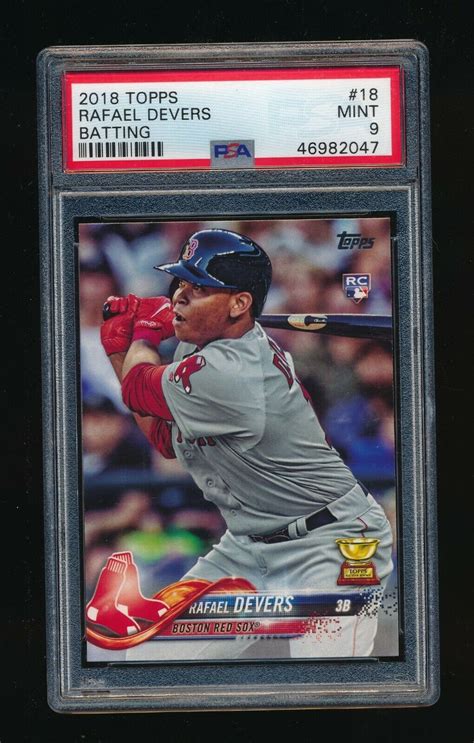 PSA 9 RAFAEL DEVERS 2018 TOPPS 18 RC BOSTON RED SOX MINT EBay