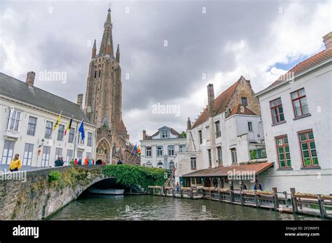 The Beautiful Medieval Town Of Bruge In Belgium Stock Photo Alamy