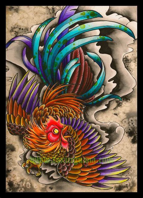 Rooster By Akki On DeviantArt Asian Tattoos Sweet Tattoos Black