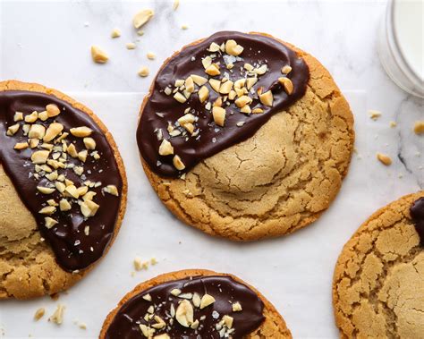 Peanut Butter Cookies With Bittersweet Chocolate Ganache Recipes Go