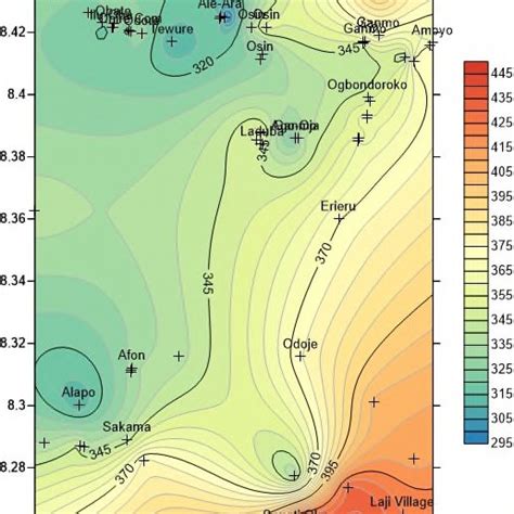 Groundwater Contour Map At The Peak Of The Dry Season Download