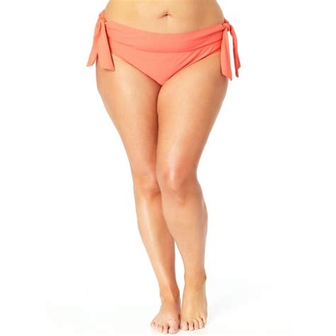 Time And Tru Womens And Womens Plus Hipster Bikini Swim Bottoms