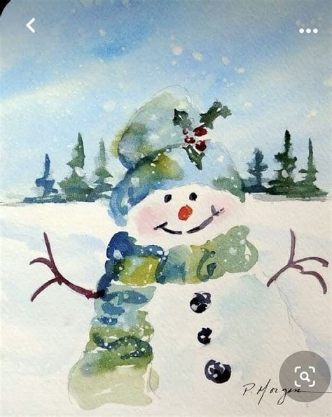 Pin By Malsusi On Aquarellkunst Watercolor Christmas Cards Christmas