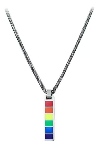 Chic Gay Lgbt Paz Arco Ris Colgante Collar Cadena Boda Cuotas Sin Inter S