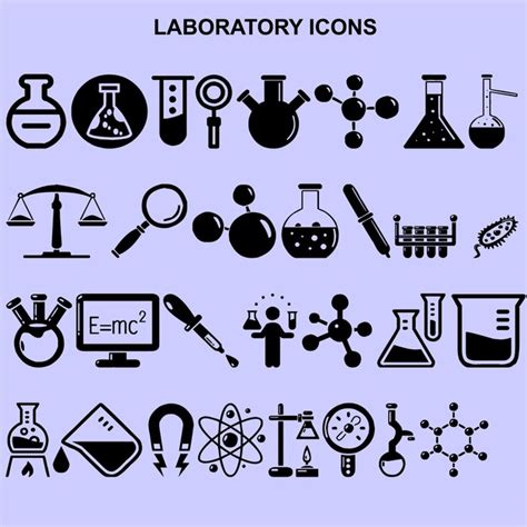 Premium Vector Set Of Laboratory Icon Vector