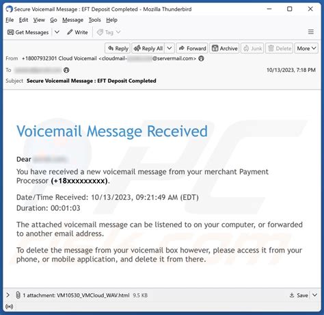 Voicemail Message Received Email Scam Removal And Recovery Steps