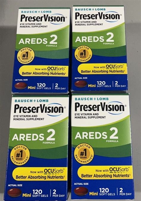 PreserVision Areds 2 120 Mini Soft Gels 4 Pack Exp 2025 EBay