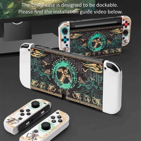 Cool Tears Of The Kingdom Switch Cover Zelda TOTK Triforce Switch OLED