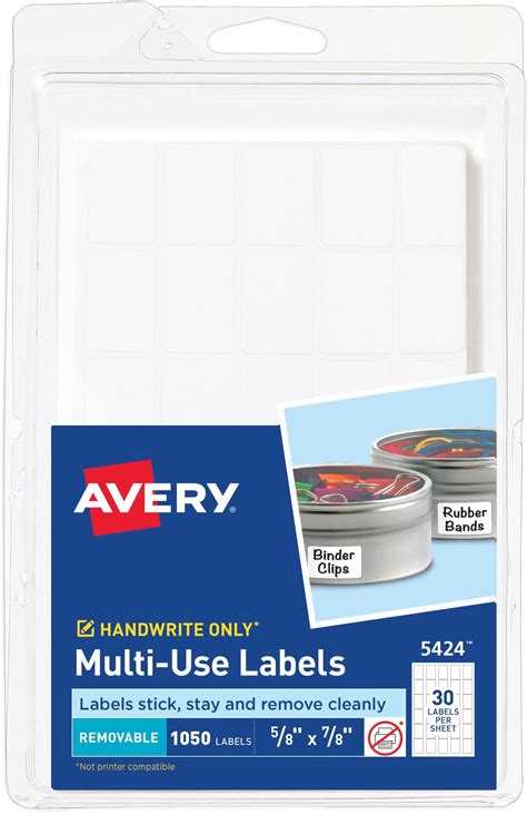 Amazon Avery Self Adhesive Removable Multi Use Labels 5 8 X 7 8