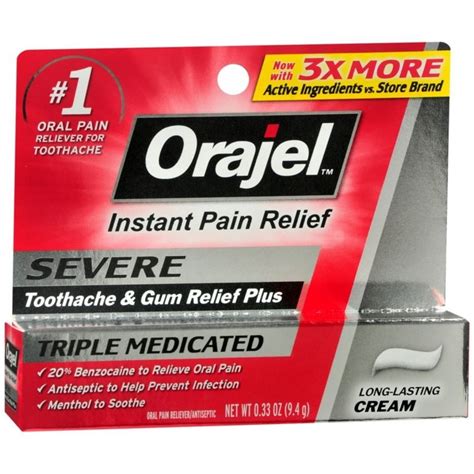 Orajel Severe Instant Pain Relief Cream Oz Medcare Wholesale