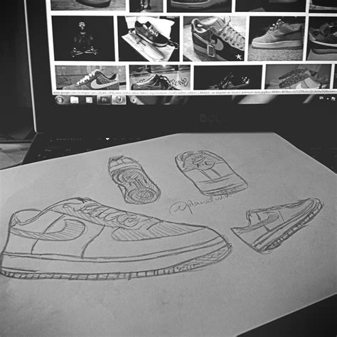 Air Force 1 Sketch at PaintingValley.com | Explore collection of Air ...