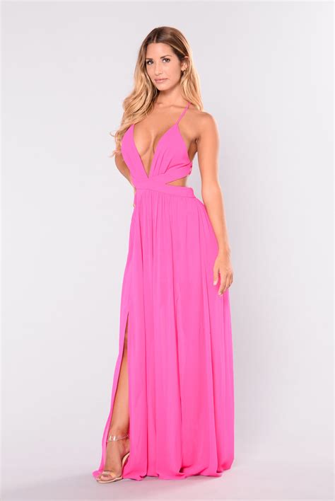 All Summer Long Maxi Dress Hot Pink