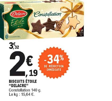 Promo Biscuits étoile delacre 34 De Réduction Immédiate chez E