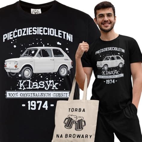 KOSZULKA MOTORYZACYJNA PREZENT NA 50 URODZINY 1974 PIĘĆDZIESIĘCIOLETNI