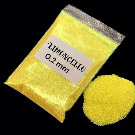 Limoncello Fine Iridescent Yellow Glitter Powder Resin Molds And