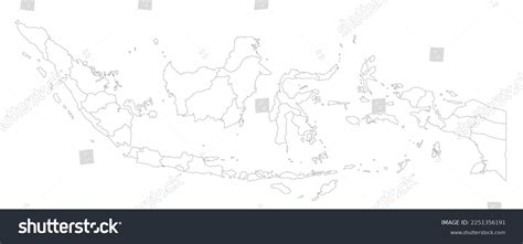 Indonesia Political Map Of Administrative Royalty Free Stock Vector