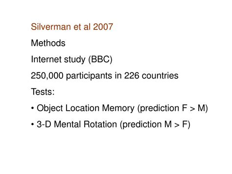 PPT Hunter Gatherer Theory Of Spatial Sex Differences PowerPoint