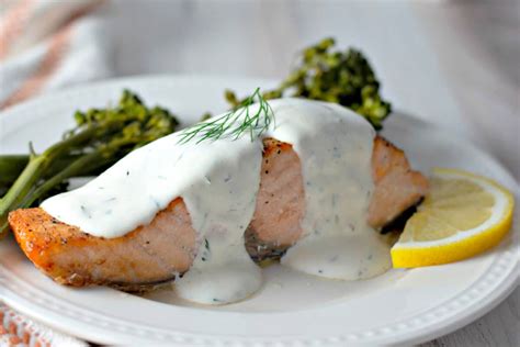 Simple Pan Seared Salmon In Creamy Dill Sauce Bramble Wine Cottage