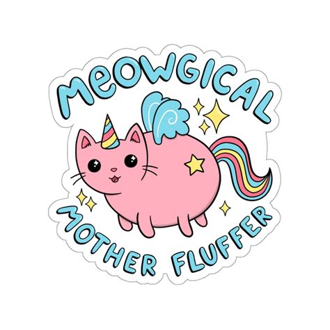 Unicorn Cat Sticker – Meowingtons