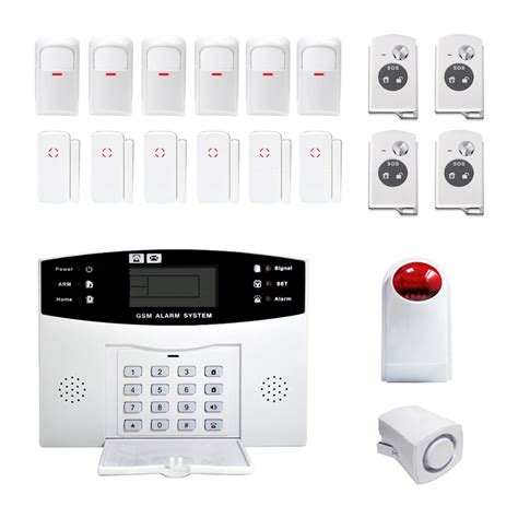 Wireless Lcd Gsm Home Security Burglar House Fire Alarm System Auto Dialer Alarm System Smoke