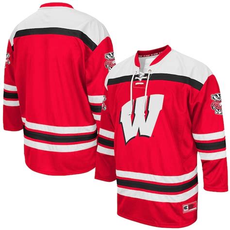 Wisconsin Badgers Colosseum Hockey Jersey - Red - Fanatics.com