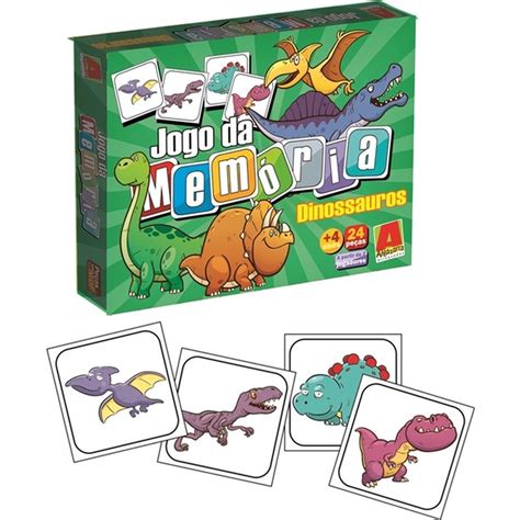 Jogo Da Memória Dinossauros Em Madeira Algazarra menino menina