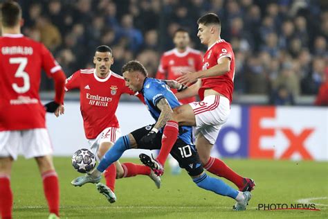 Malgré un meilleur visage le Club de Bruges s incline contre Benfica