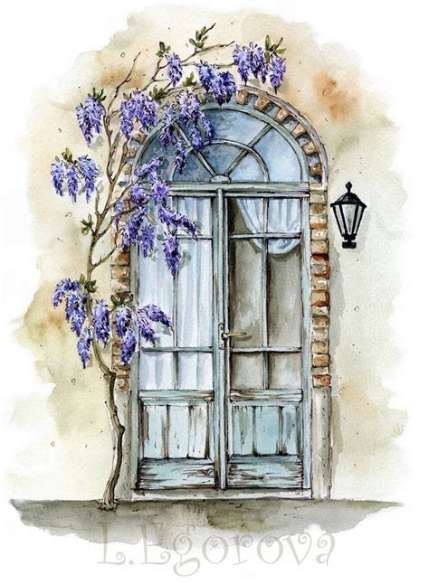 Pin By Lourdes On Puertas Y Ventanas Watercolor Art Lessons