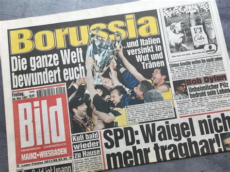 Bildzeitung 30 05 1997 Mai Bvb Borussia Dortmund Champions League