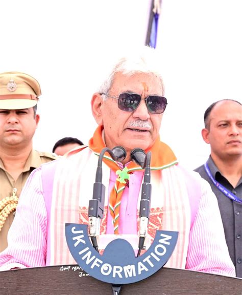 Jammu And Kashmir Lt Governor Manoj Sinha Speaks During An Event