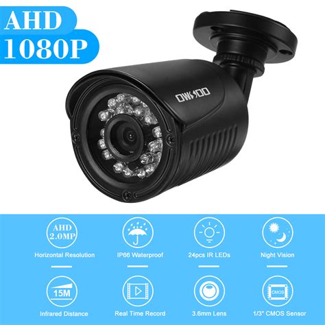 OWSOO 1080P AHD Bullet Waterproof CCTV Camera 2 0MP 1 3 CMOS 3 6mm IR