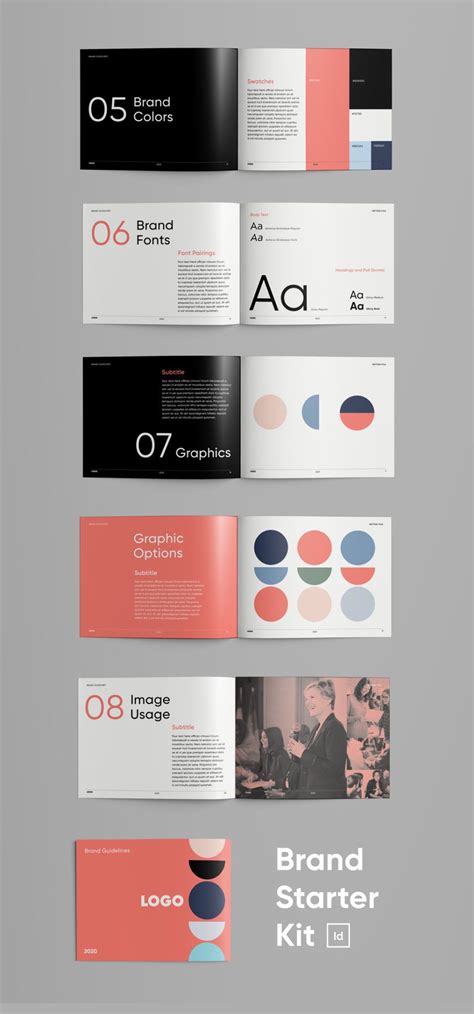 Brand Starter Kit For InDesign Brand Guidelines Template Pack Brand