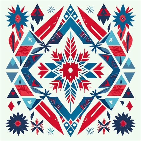 Premium Vector Hand Drawn Boho Geometric Pattern Design Vector