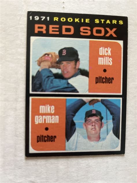 1971 Mills Garman Boston Red Sox Topps Baseball Card 512 EBay