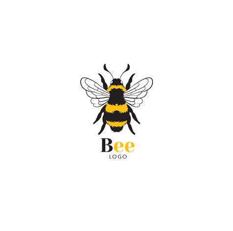 An Abstract Outline Bee Logo Simple And Modern 5667377 Vector Art At