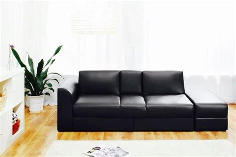 Betty PU Leather Storage Sofa Bed - Indigo Sofa