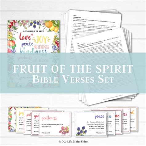 20 Fruit Of The Spirit Printable Bookmarks Galatians 522 23 Etsy